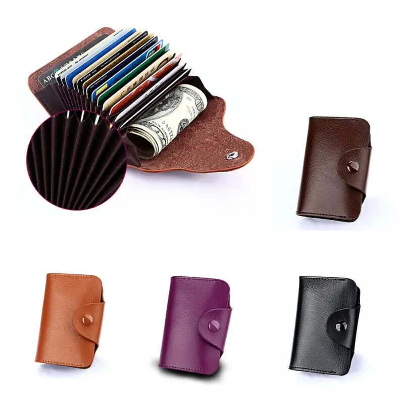 Функциональный чехол из искусственной кожи для визиток кошелек кредитных карт