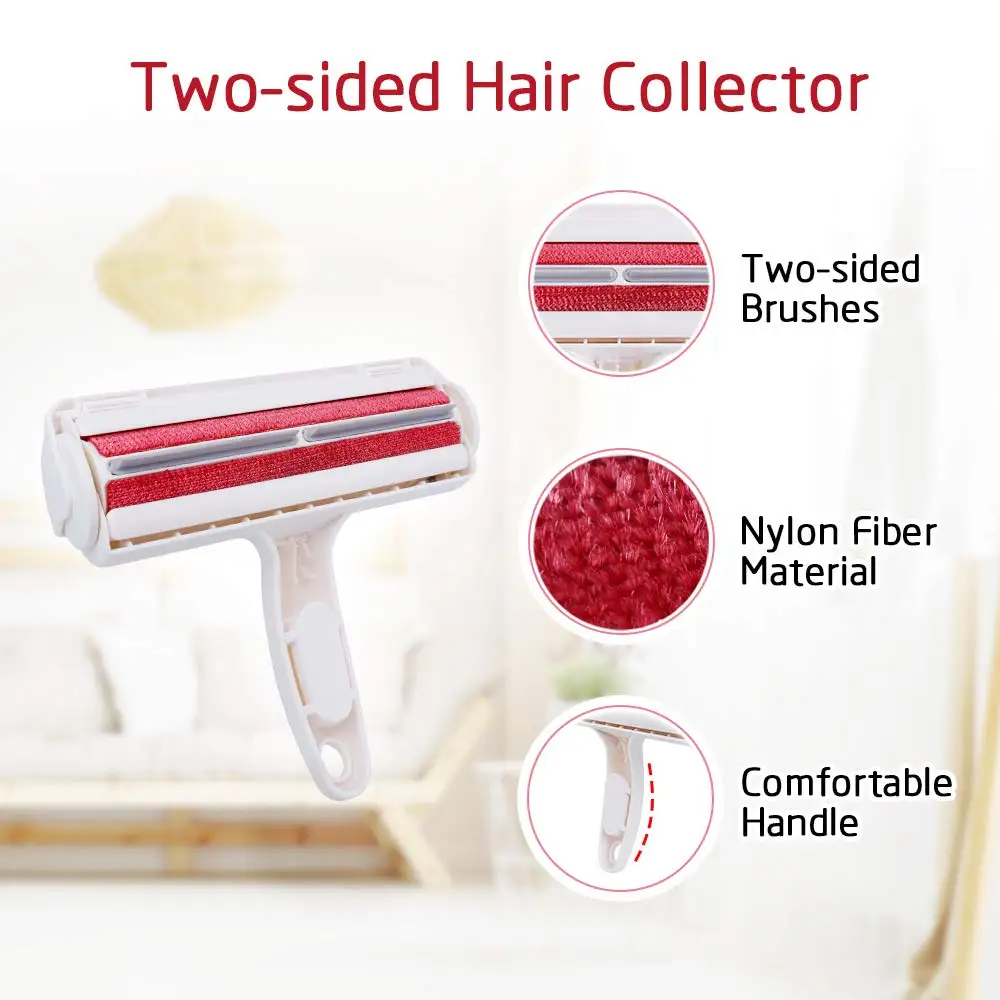 

Pet Hair Remover Roller Lint Sticking Roller Removing Dog Cat Hair from Furniture Carpets Clothing One Hand Operate