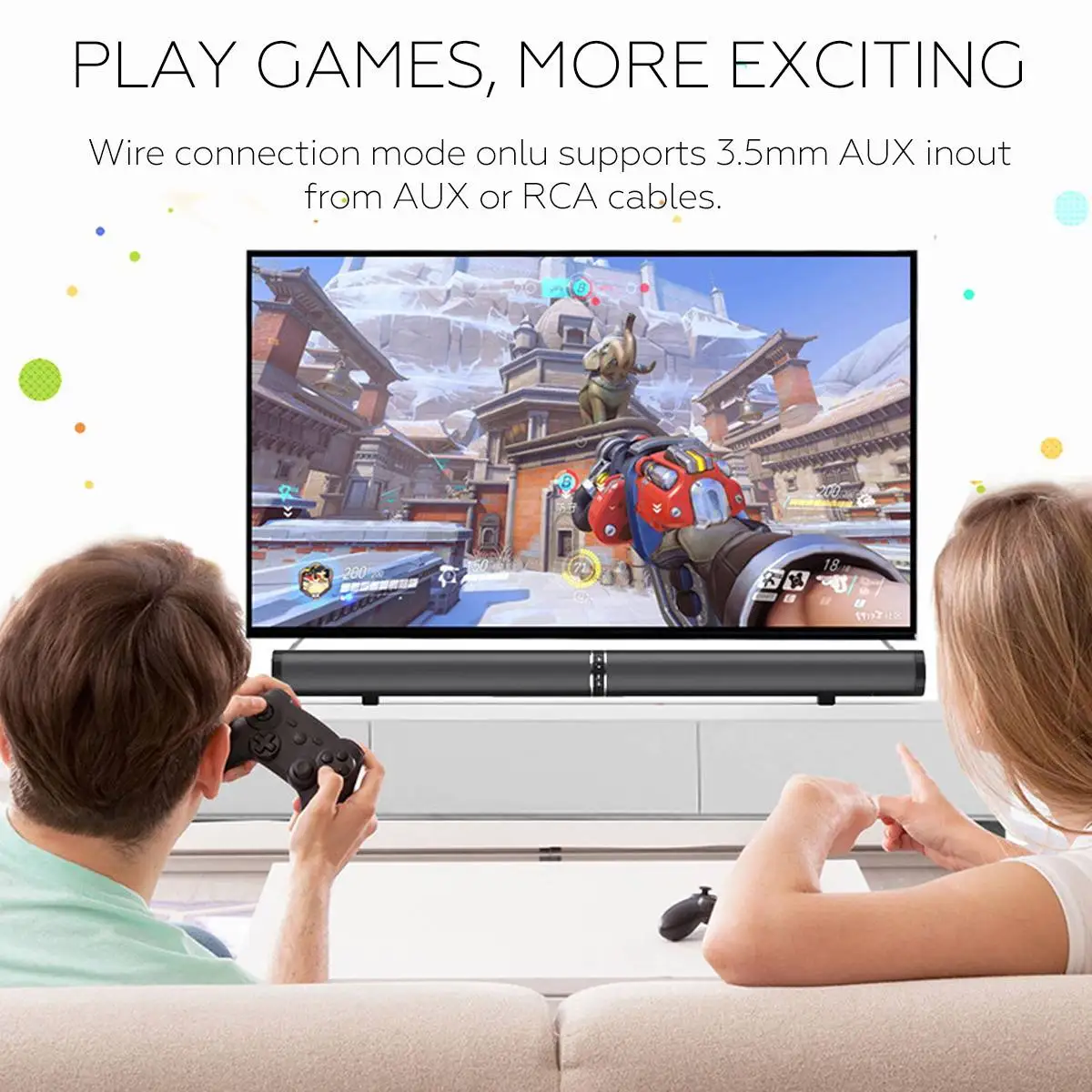 Съемная Беспроводная bluetooth-Колонка 50 Вт басовая колонка 3D объемный Стерео ТВ