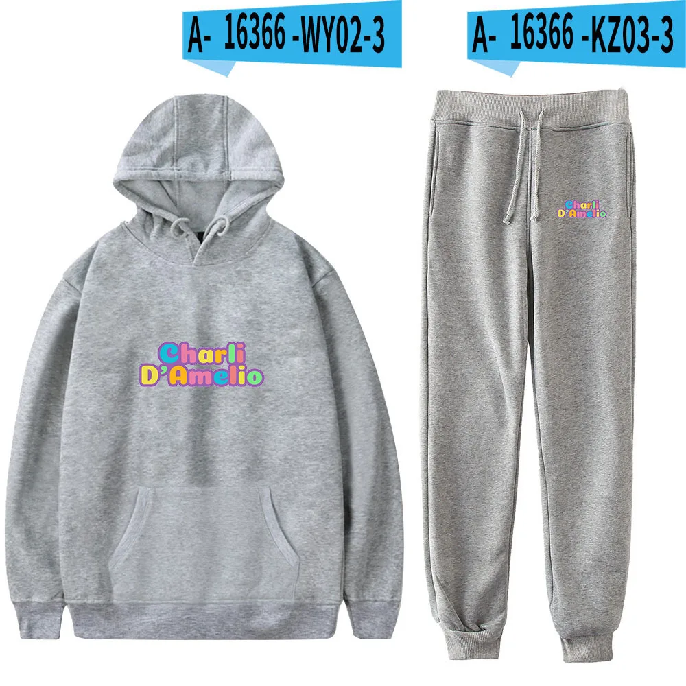 

2020 New Pullover 2D Printing Hooded Sweater + Trousers Suit Casual Fashion 2-Piece Set
