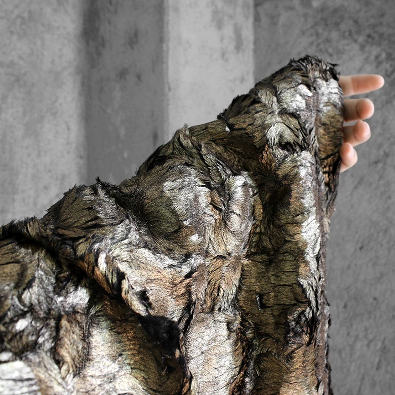 Пальто из искусственной шерсти и искусственного меха золотисто-коричневого