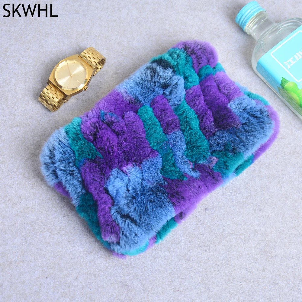 

2021 Women Real Rex Rabbit Fur Scarf Rex Rabbit Fur Headbands Knitted Natural Rabbit Fur Ring Scarves Factory Wholesale Retail