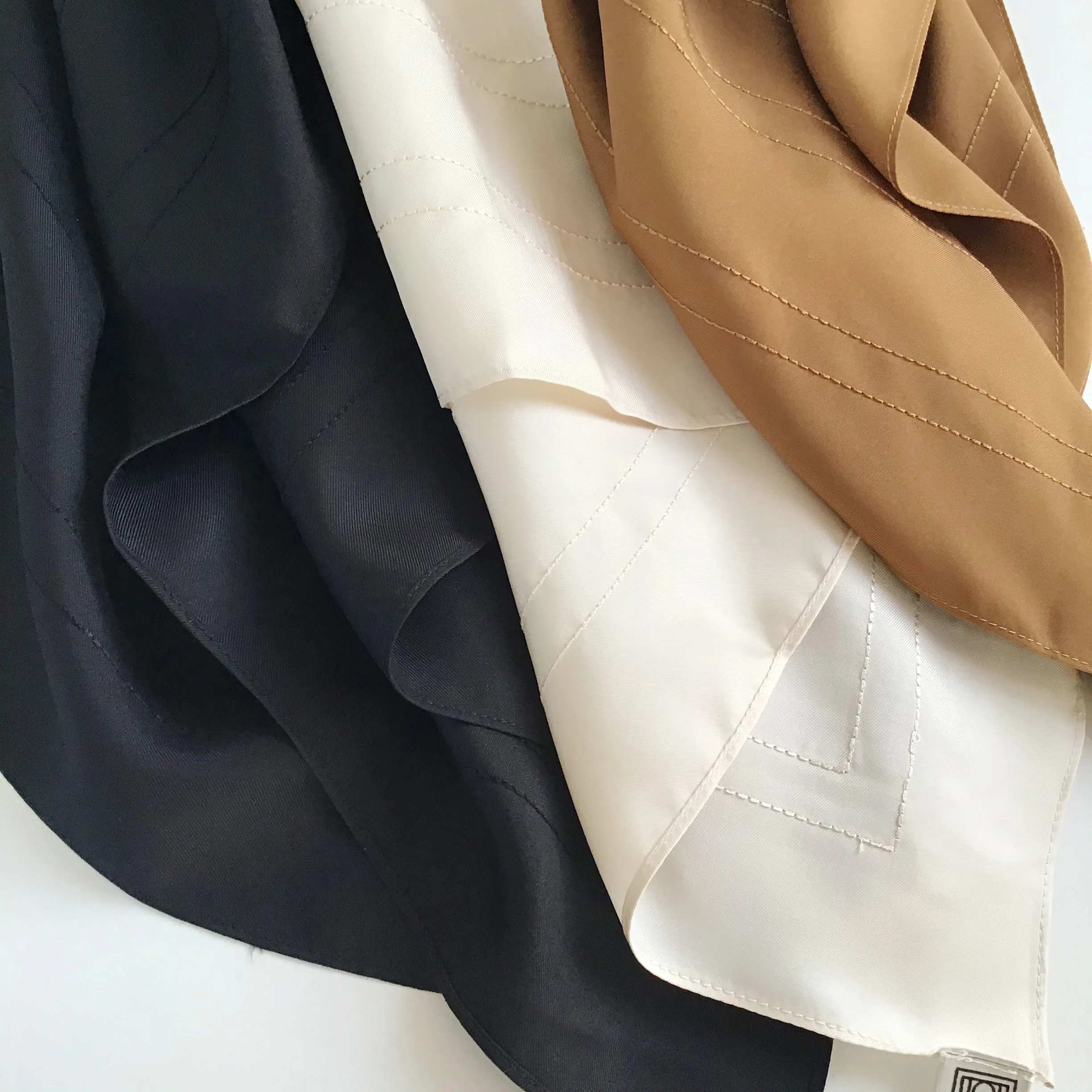 Женский шарф 2020 Ранняя весна саржевый Шелковый маленький квадратный с вышивкой |