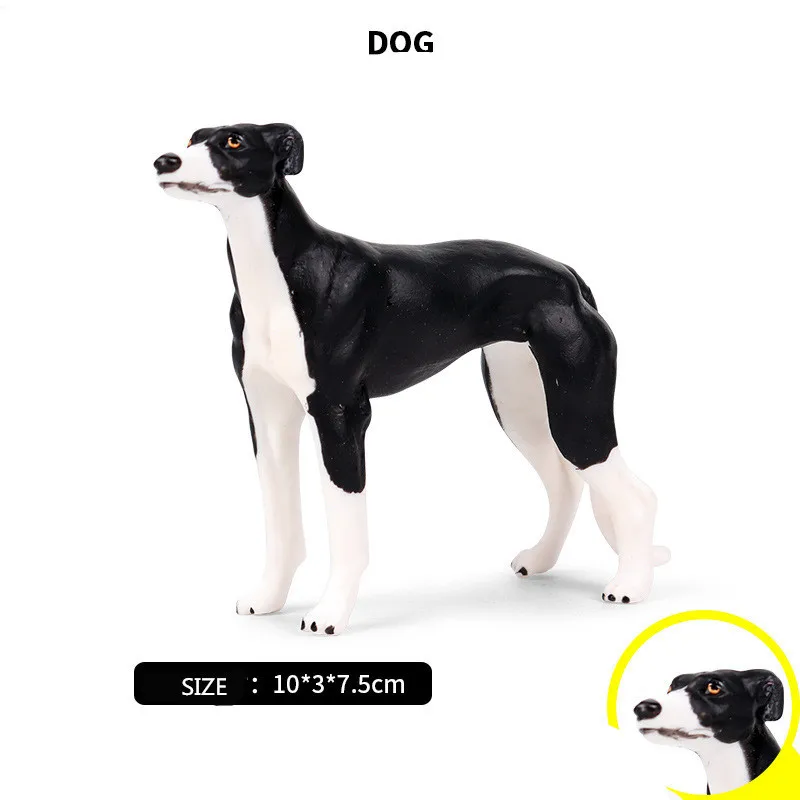 

4" Simulation Black Long Legs Docile Puppy Home Decoration Holiday Gift Kids Toys Action Figure Collectible Model Toy 10 CM J39