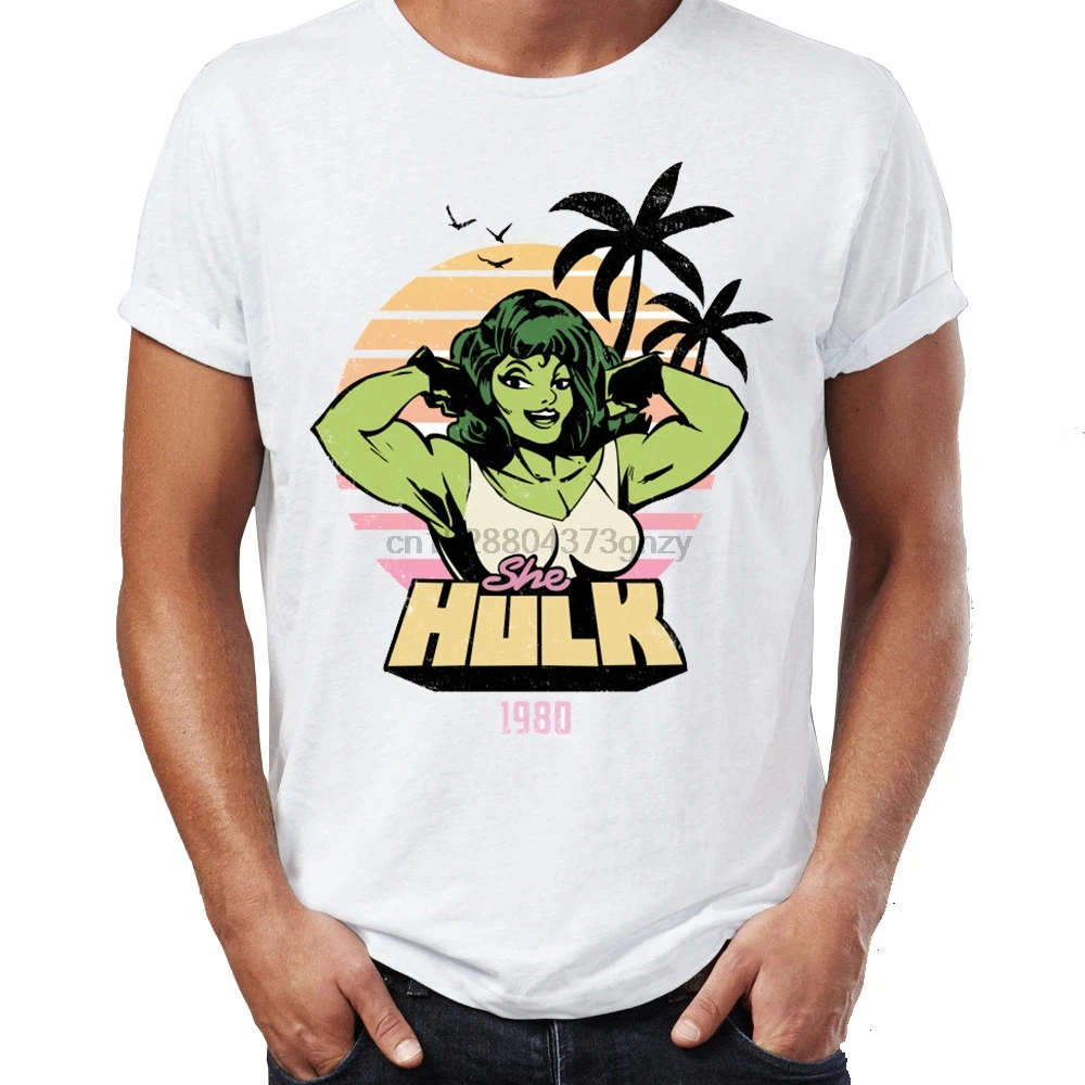 2019 модная футболка Мужская s She Hulk 80s постер стиль вычурный потрясающий