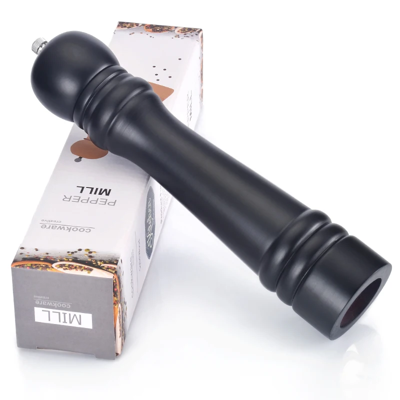 Пежо кулинарная соль 27 5 см деревянная мельница для соли и перца набор в черном |