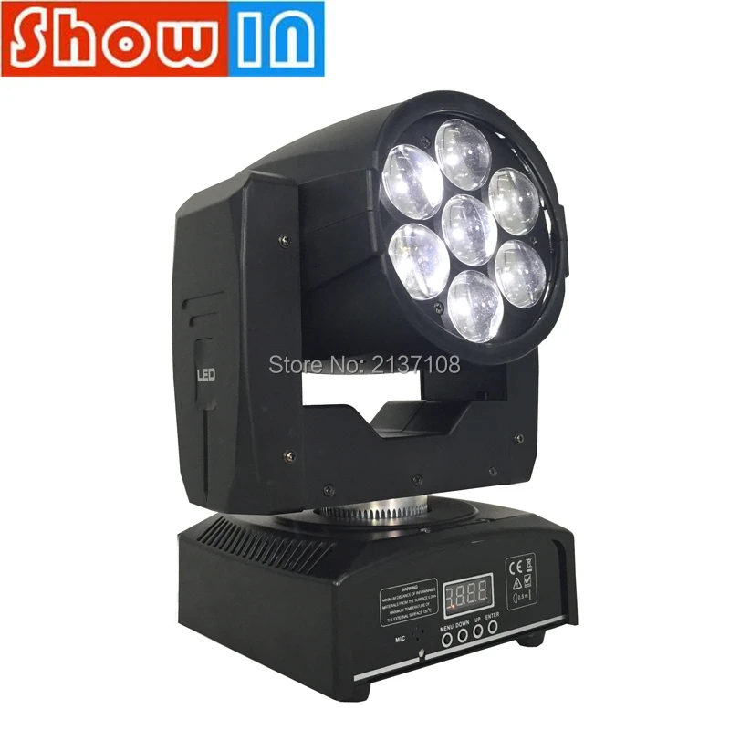 7*12 Вт RGBW светодиодный луч моющийся зум движущаяся головка 95 DMX DJ Disco вечерние
