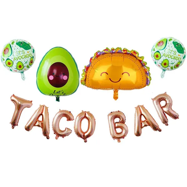 

Taco Bar Party Decorations Balloons Banner Sign Garland Pom Poms for Fiesta Mexican Party Birthday Baby Shower Wedding Party