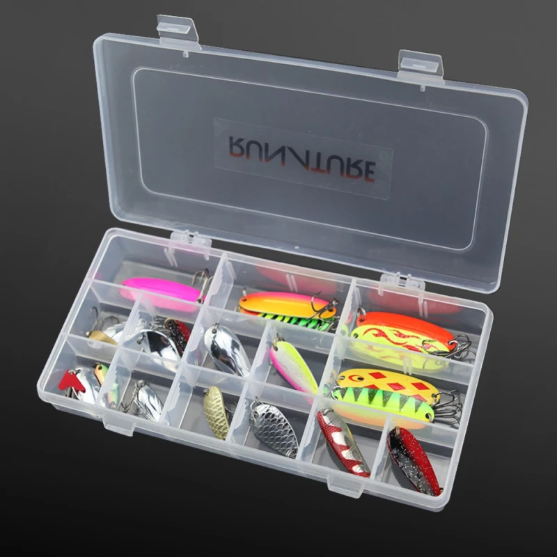 Runture 12 шт 20 ложка рыболовная приманка с коробкой для рыболовных снастей