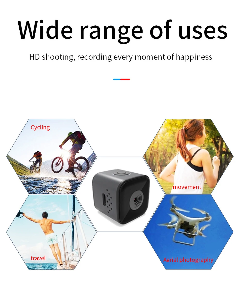 

SQ28 Portable Mini Wireless HD 1080p Camera Motion Detection Night Light Professional Waterproof Camera Outdoor Sports Camera