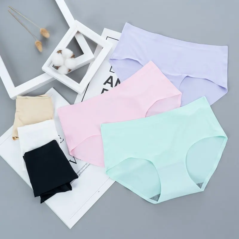 

Seamless Panties Women Panties Sexy Female Underpants Briefs Invisible Pantys Solid Color Comfort Intimate Lingerie
