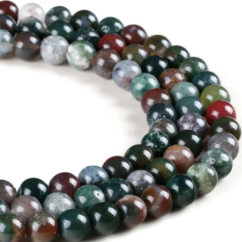 Индийский агат круглые свободные бусины для самостоятельного изготовления