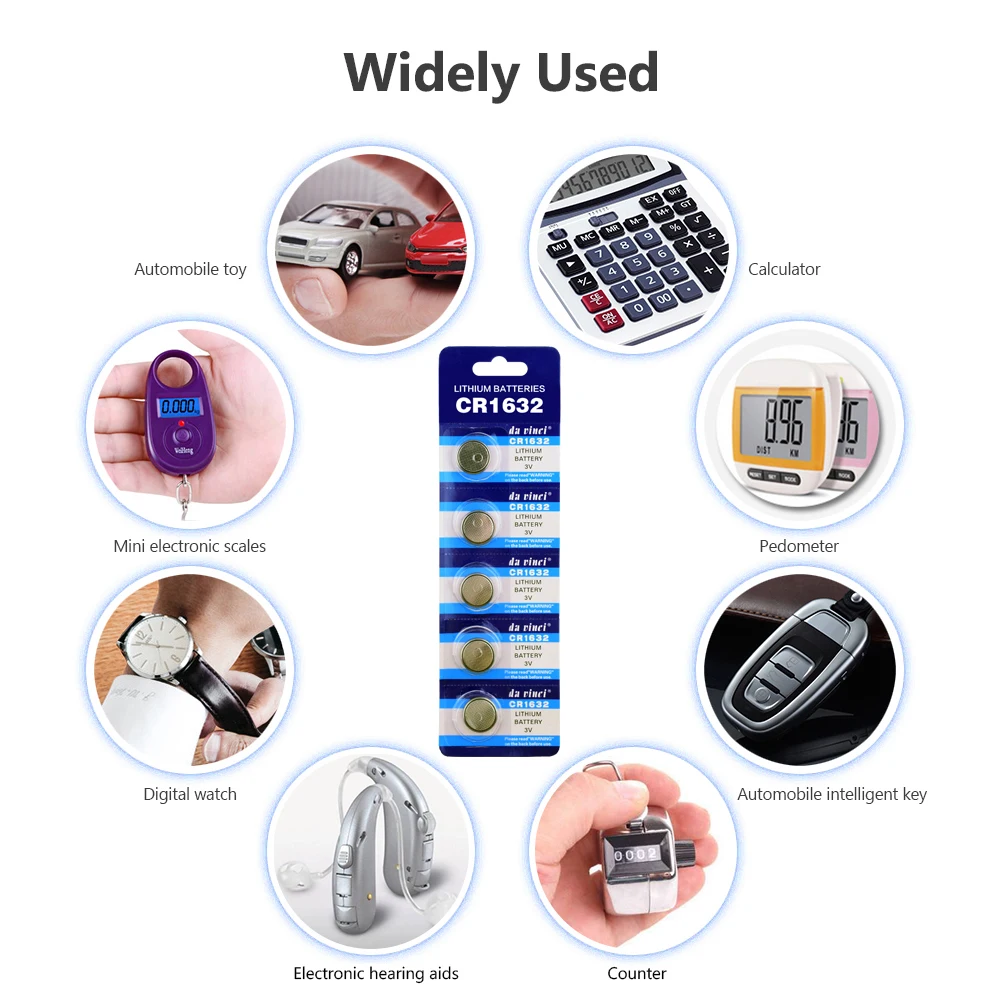 

15Pcs CR1632 Button Batteries LM1632 BR1632 ECR1632 Cell Coin Lithium Battery 3V CR 1632 For Watch Electronic Toy Remote