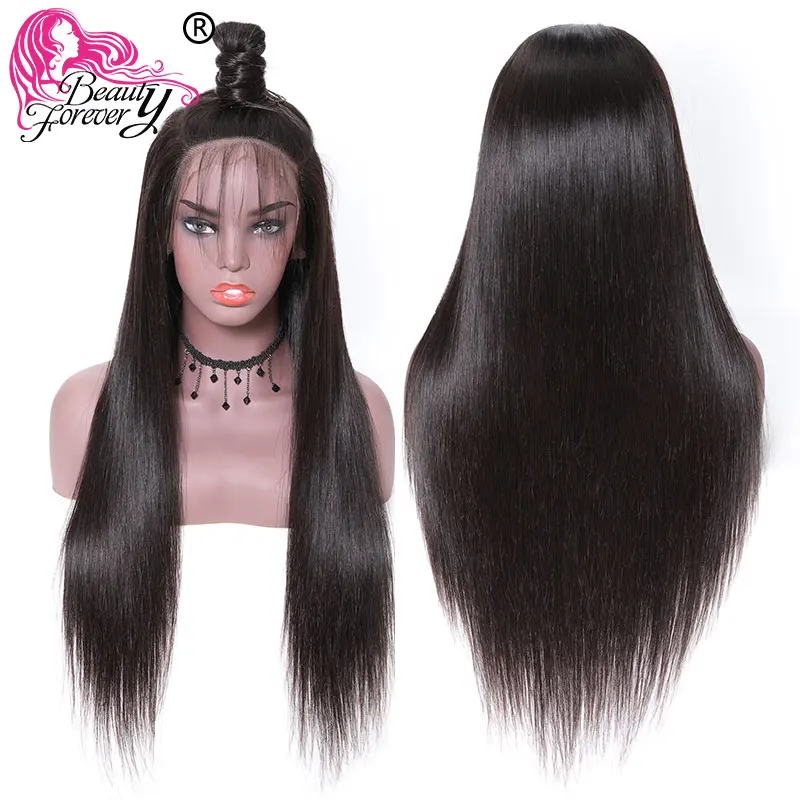 Beauty forever 13*4/6 прозрачный кружевной парик бразильские Прямые кружевные передние парики Remy человеческие волосы парики предварительно выщипанные с детскими волосами