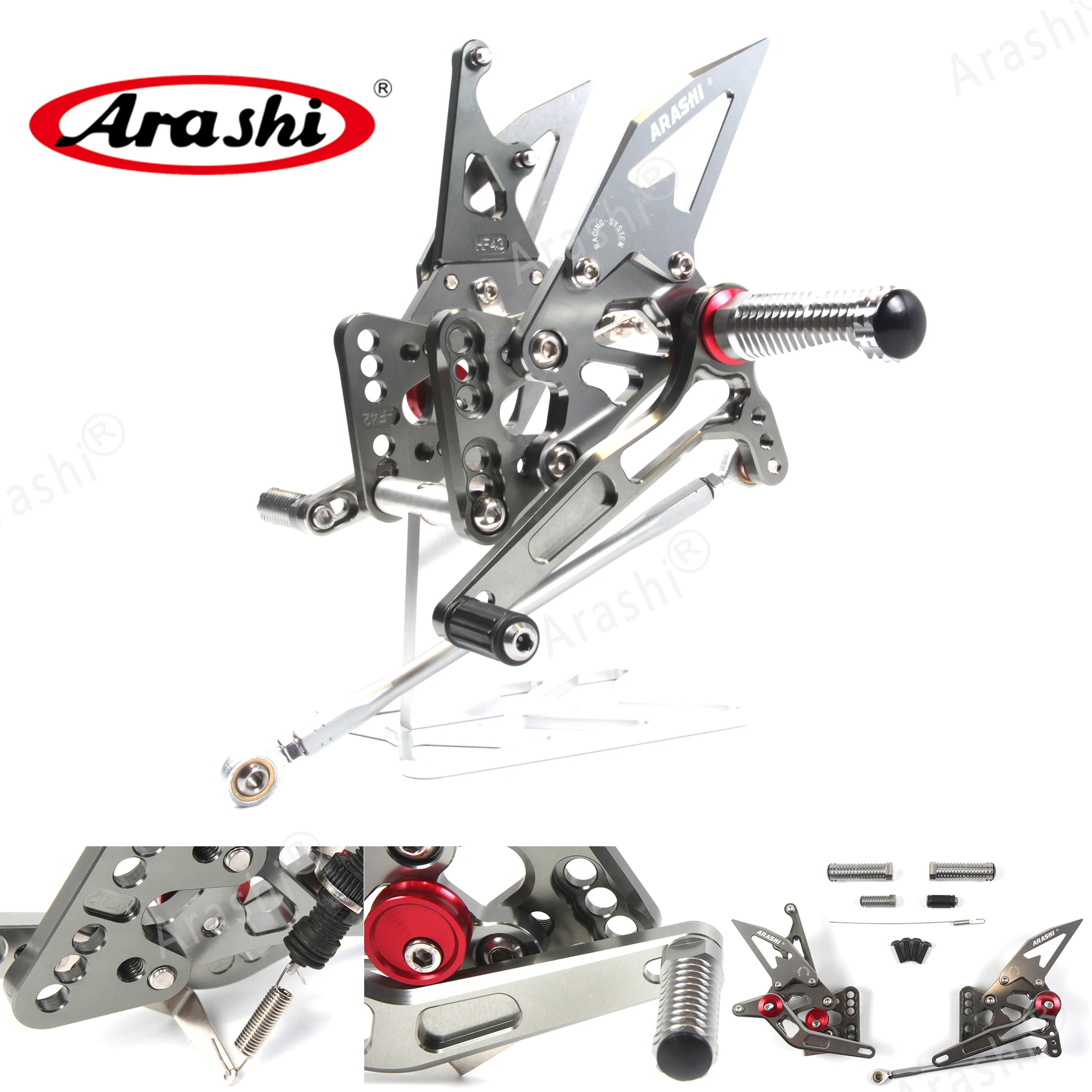 ARASHI CNC Регулируемые подножки для SUZUKI GSX R GSXR 1000 GSX1000R 2005 2006 аксессуары