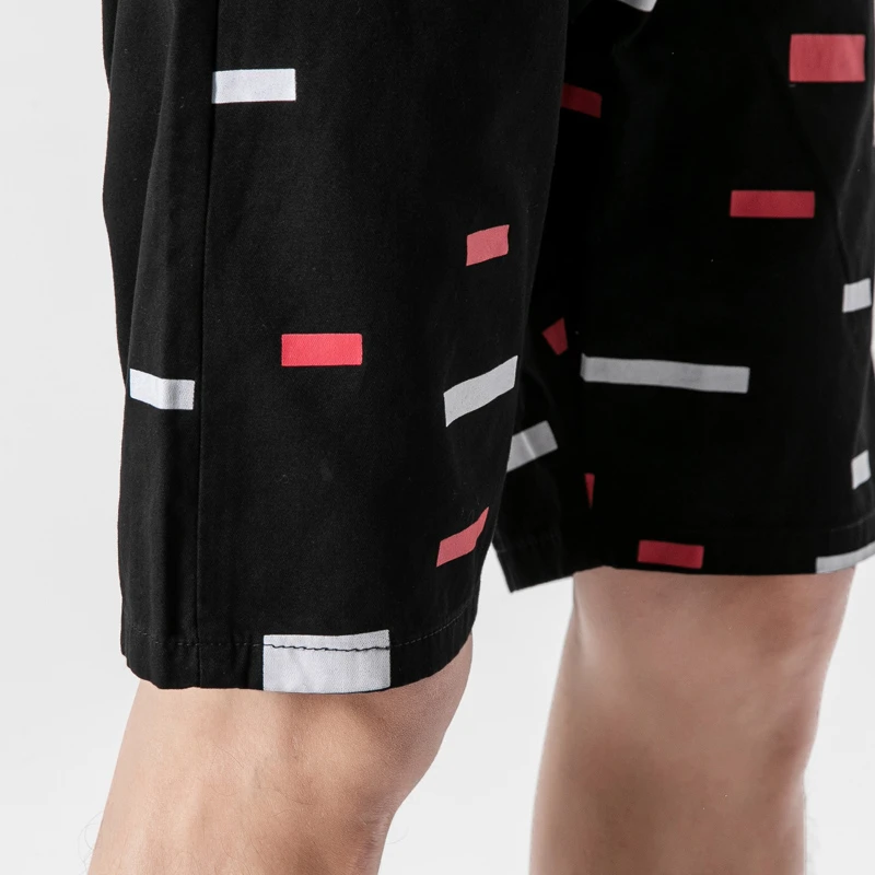 L 5XL Мужские шорты из хлопка с принтом летние мужские пляжные повседневные