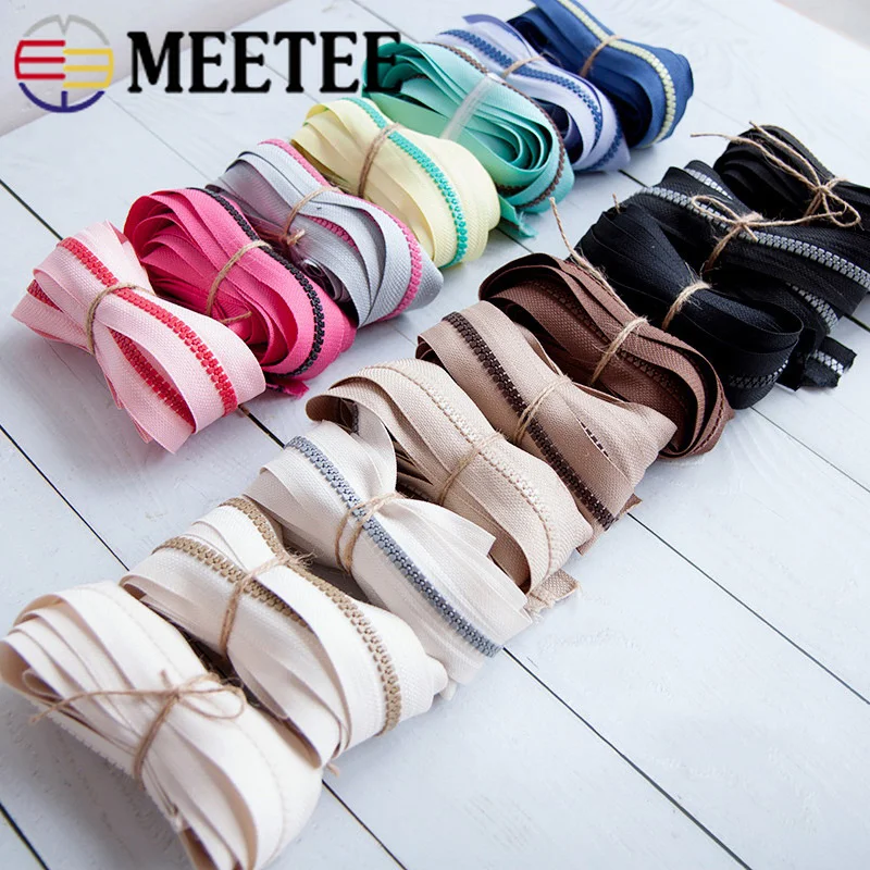 5 ярдов Meetee # резиновая катушка на молнии ползунок для сумок сделай сам кошелек
