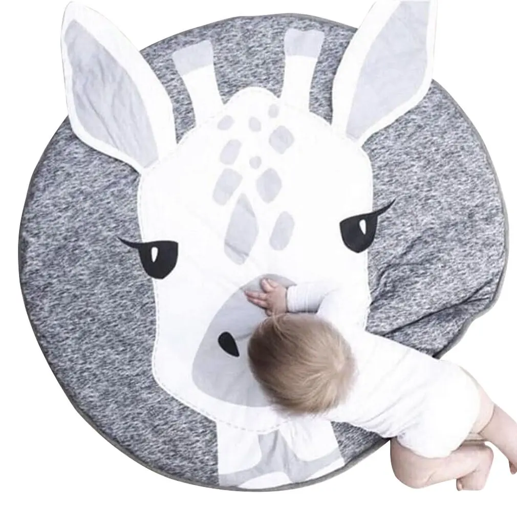 giraffe Печатный детский коврик для ползания, игровой коврик, детский Декор комнаты, мультяшный коврик для ползания, декор комнаты, утолщение - Цвет: giraffe