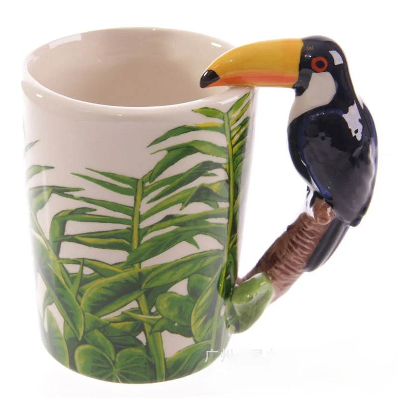 

Creative Woodpecker Cup 3D stereo vision Cup Animal Cup Ceramic Cup mug