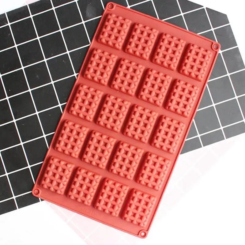 

1 Pcs Silicone Waffle Mold 20-Cavity Mini Waffle Muffin Baking Mold Square Shape DIY Chocolate Baking Mould For Kitchen Bakeware