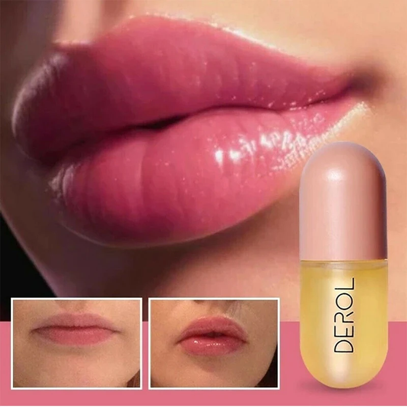 

5ml Instant Volumising Lips Plumper Repairing Reduce Lip Fine Lines Mask Long Lasting Moisturizer Care Lip Oil Sexy Plump Serum