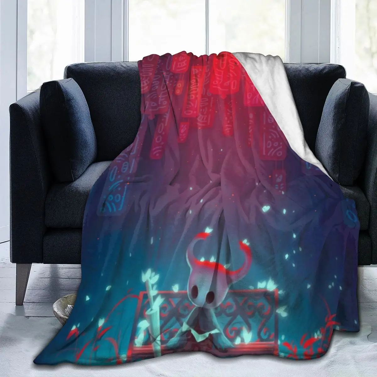

New Fashion 3D HollowKnight Personality Printed Flannel Blanket Sheet Bedding Soft Blanket Bed Cover Home Textile Decoration