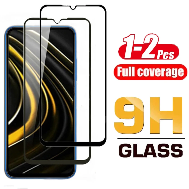 

Full Cover Protective Glass For Xiaomi Mi POCO M3 Tempered Screen Protector For Xiaomi xiomi redmi 9C NFC Glas Film 1-2PCS