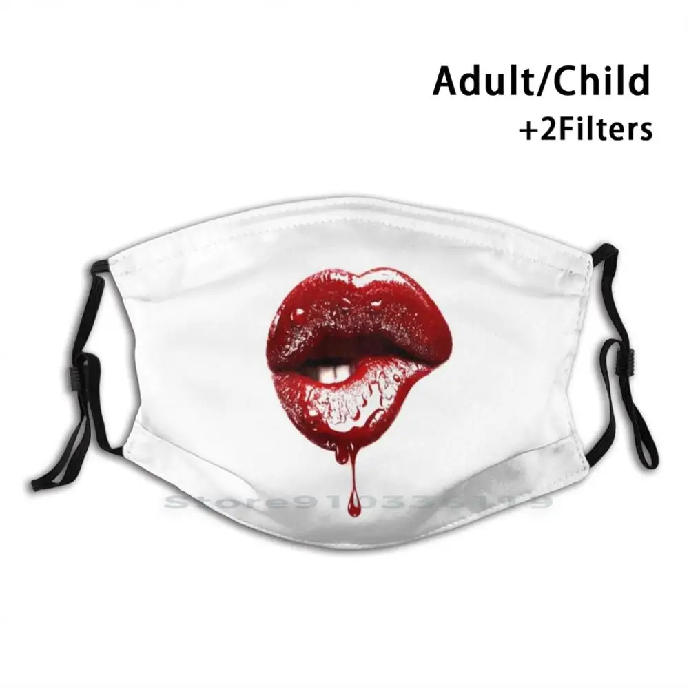 

Please Kiss Me.  Mouth Design Anti Dust Filter Washable Face Mask Kids Cover Phone Batt Day Children Humar Songs Sun Man