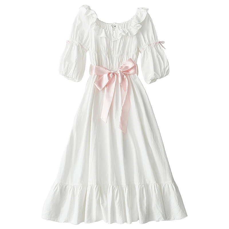 Женское ночное платье хлопковая ночная рубашка женская королевская винтажная