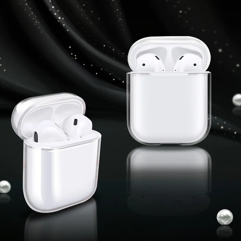 Прозрачный силиконовый чехол для беспроводных наушников с Bluetooth AirPods 1 2