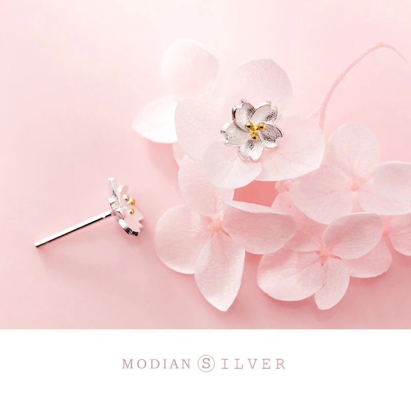 Modian новая распродажа чистого серебра 925 пробы цветок ромашка маленькие