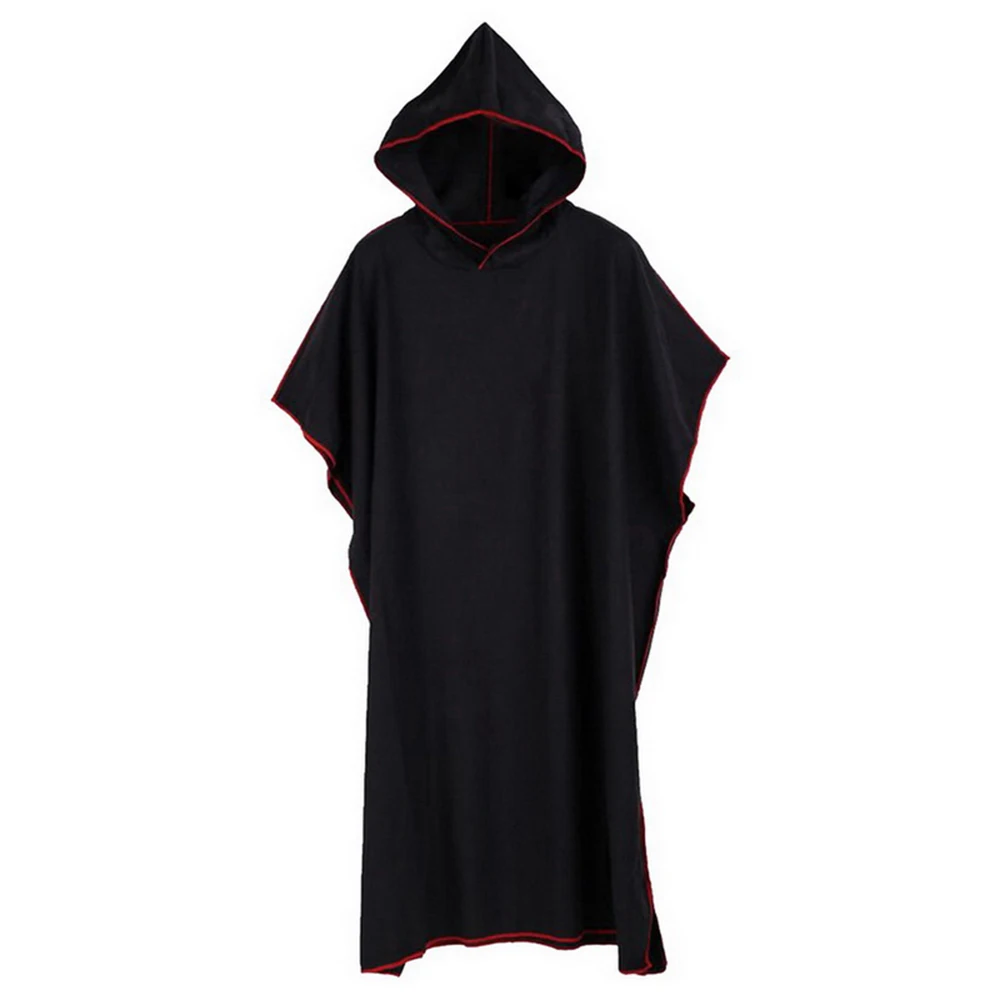 Новый мужской банный халат Vertvie с коротким рукавом пончо капюшоном многоцветные