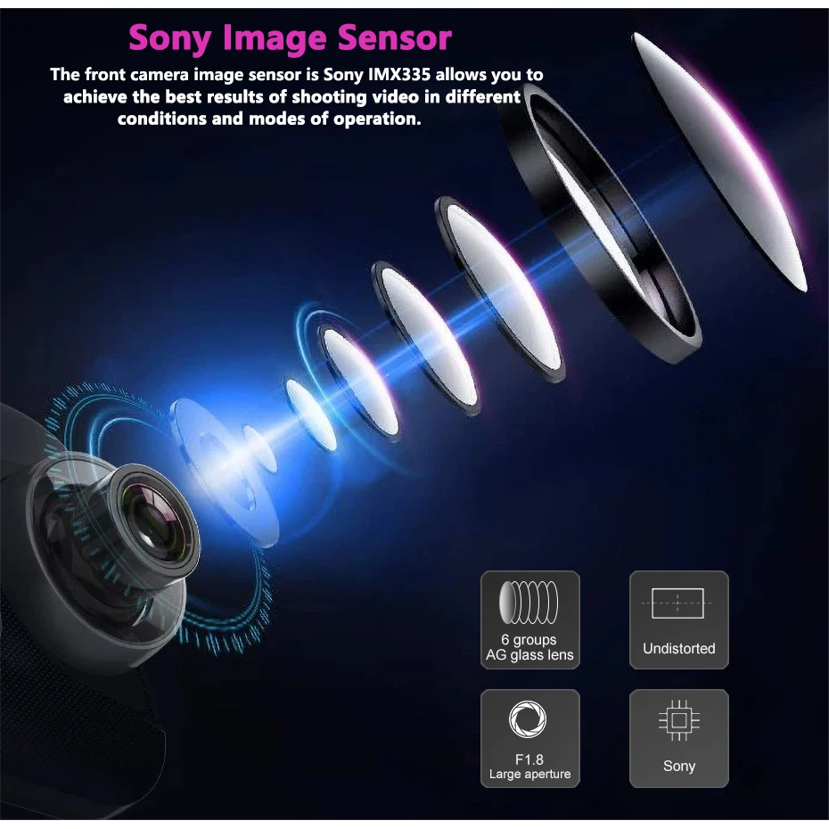 Зеркало видеорегистратор QUIDUX 12 дюймов 2K 1440P Super HD для Huawei Hisilicon CPU Sony