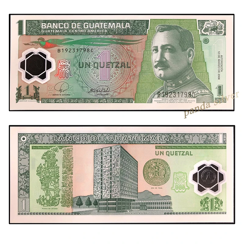 Guatemala 11 шт полимерных заметок из разных стран набор, UNC оригинальные полимерные заметки - Цвет: Guatemala