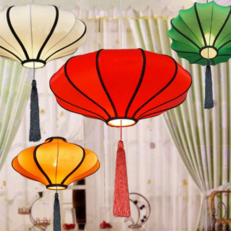Comprare Lampade A Sospensione In Tessuto Lanterna Lampade A Paralume Novità Lustri Chinese Home Hotel Cafe Bar Deco Illuminazione Nordica Moderna