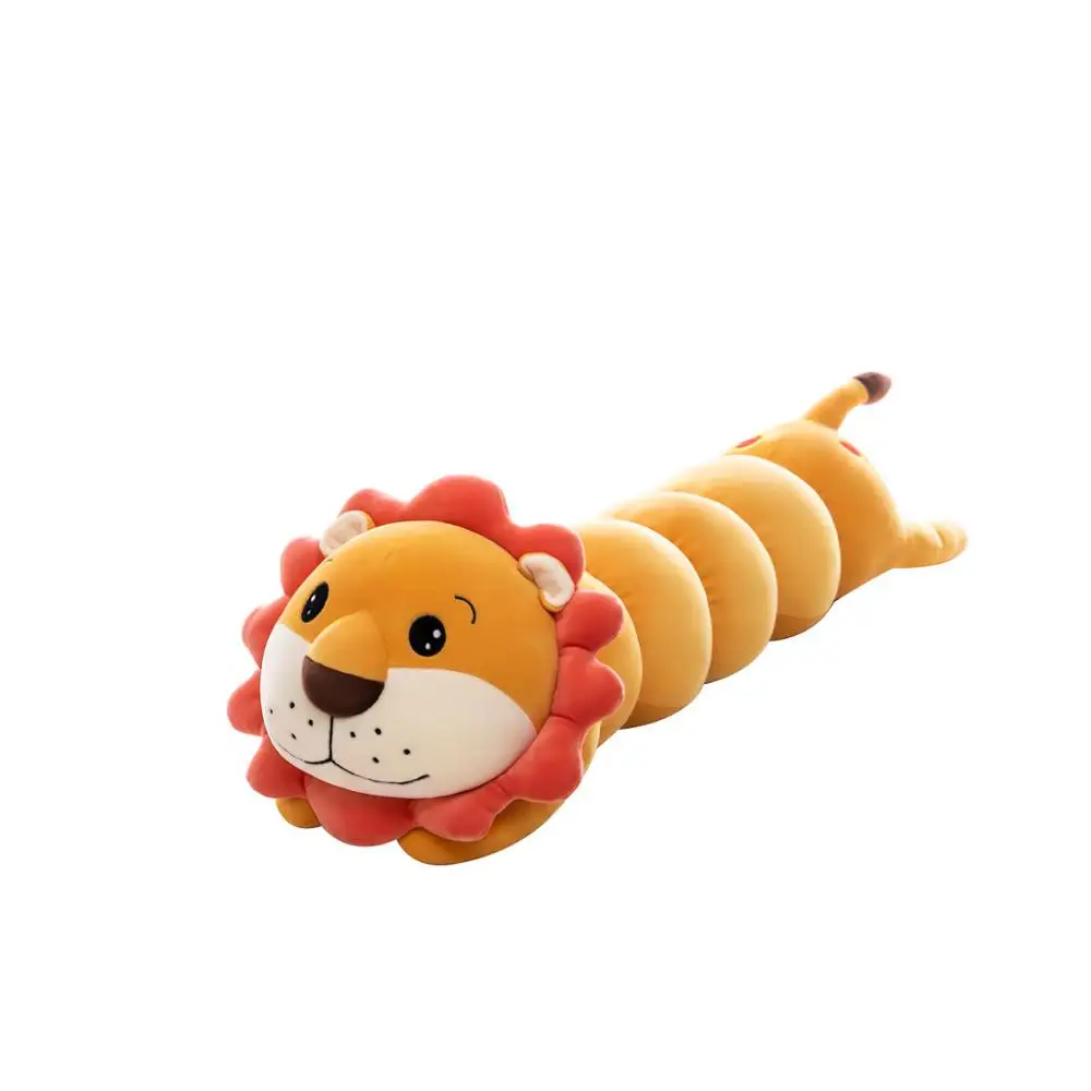 

1pc 85-110cm Giant Kawaii Caterpillar Shaped Animals Pillows Cute Husky Dog Lion Rabbit Plush Stuffed Dolls Toys For Children