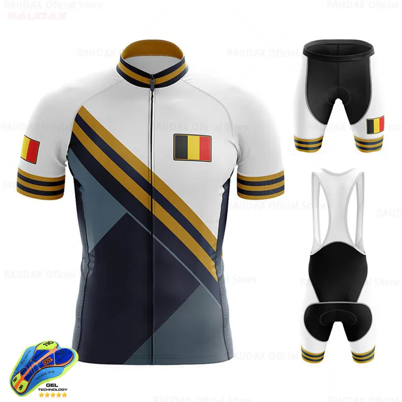 

Belgium National 2022 Cycling Jersey Sets Red Bicycle Short Sleeve Cycling Clothing Bike Maillot Cycling Jersey Bib Shorts Mtb