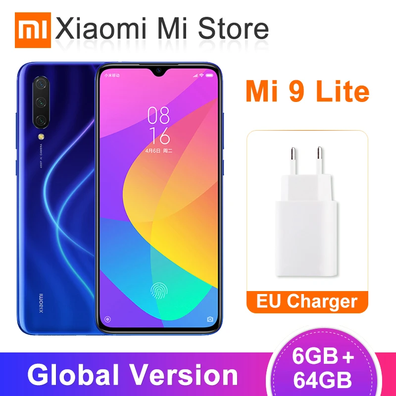 Глобальная версия Xiaomi Mi 9 Lite 6 ГБ 64 Гб Смартфон Snapdragon 710 Восьмиядерный 48мп Тройная камера 4030 мАч NFC экран 6,39 дюйма