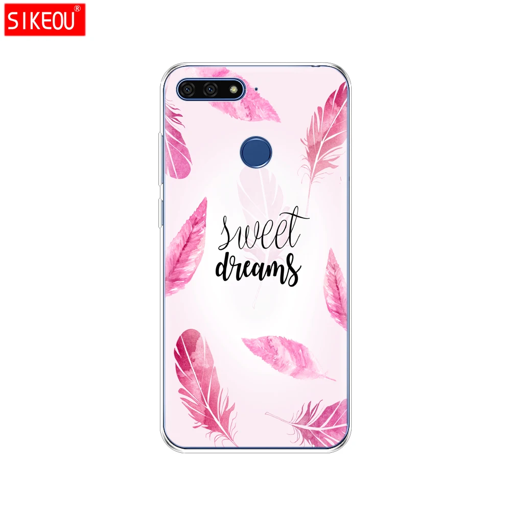 Силиконовый чехол для Huawei AUM-L29 Honor 7a Pro 5 7 дюйма мягкая задняя крышка телефона из