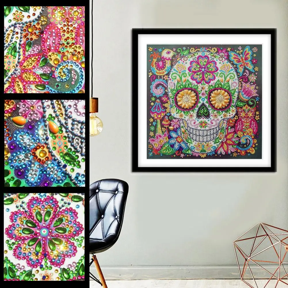 

5D DIY Special Shaped Diamond Painting Skull Cross Stitch Mosaic Kits Decor