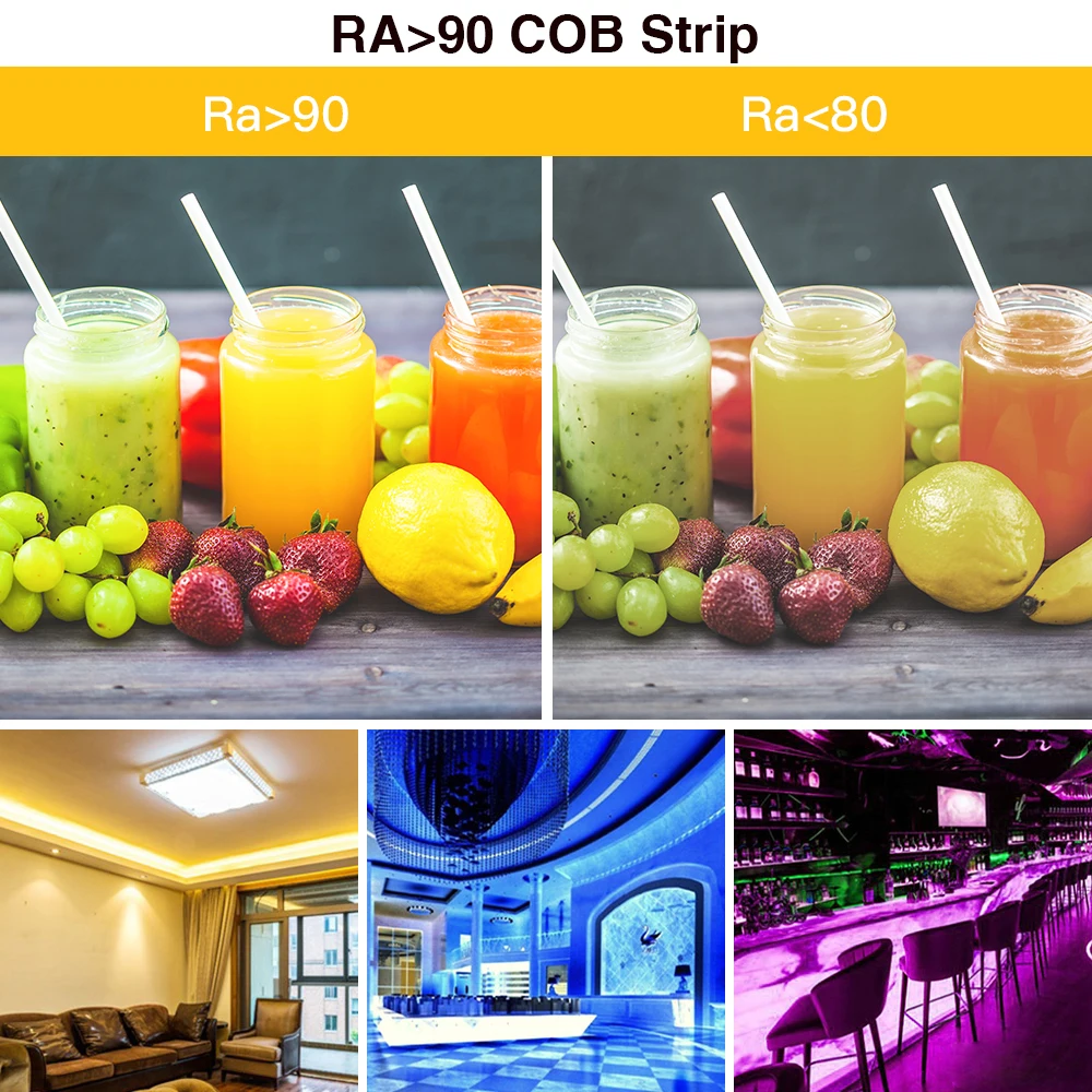 Гибкая светодиодная лента с регулируемой яркостью 8 мм 12 В 24 320 светодиодов/м