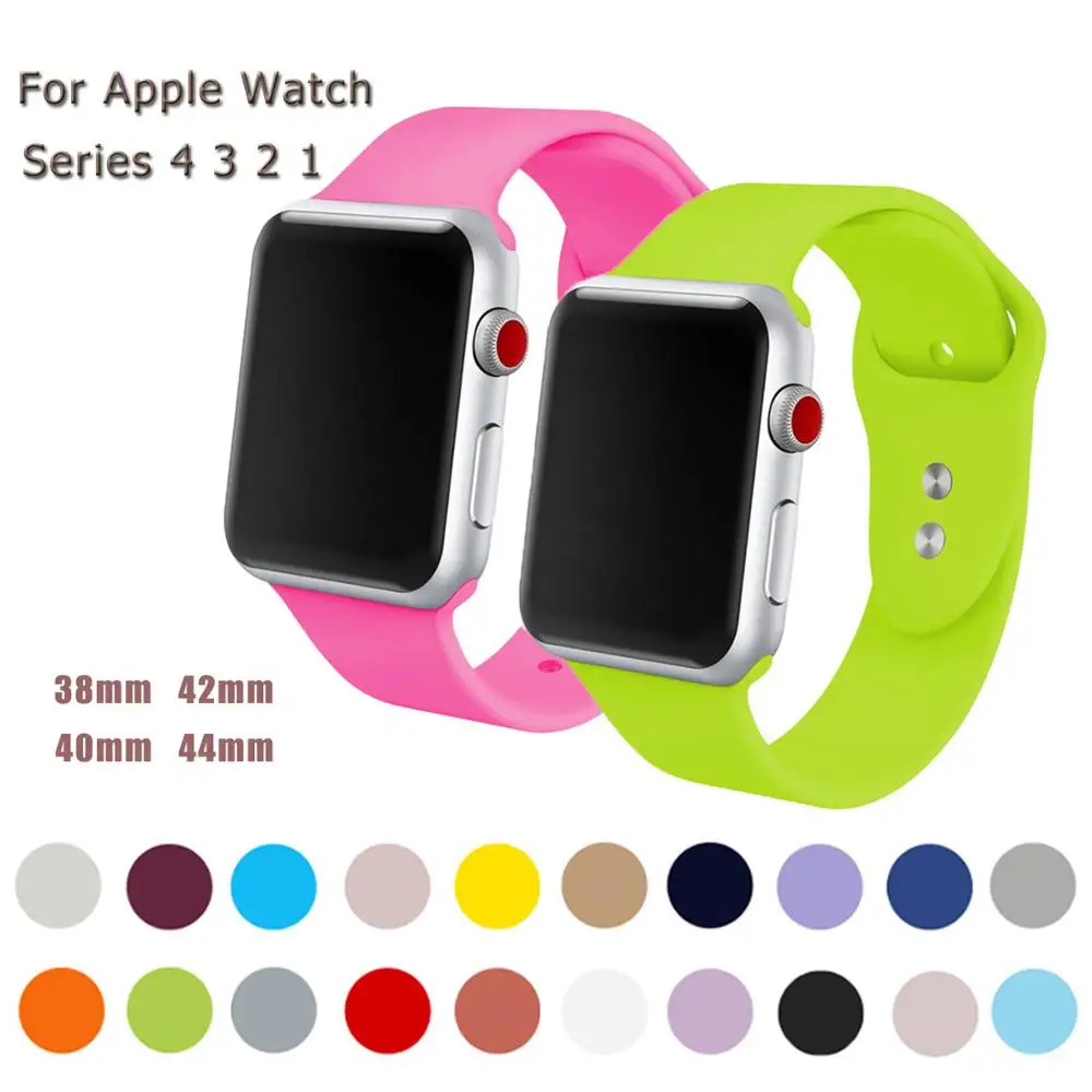 Ремешок для часов мягкий силиконовый Apple Watch Series 3/2/1/42/38 мм 44/40 мм|Ремешки часов| |