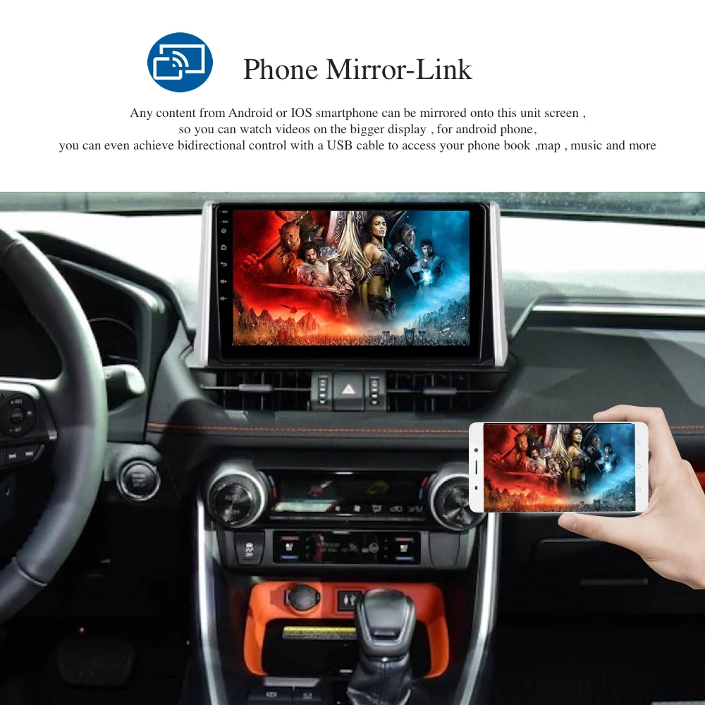 Android 9,0 автомобильный радиоприемник 1 Din gps Navi для Toyota RAV4 PX6 DSP ips HDMI 4 Гб+ 64 Гб 8-ядерный RDS Wi-Fi Bluetooth AUX USB карта