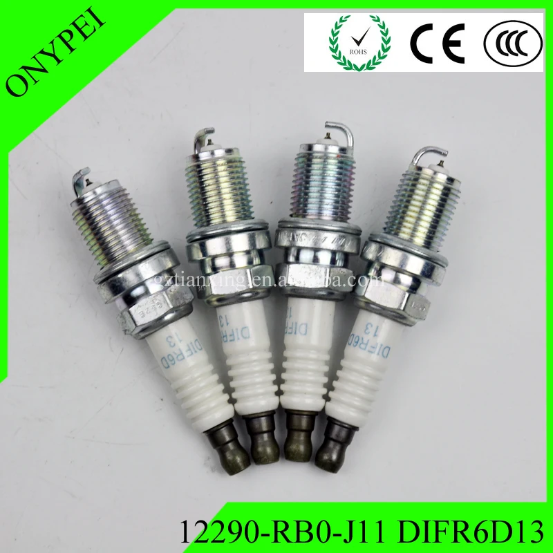 

4x 12290-RB0-J11 DIFR6D13 94167 Iridium Spark Plugs For Honda CR-Z 2012-2016 1.5L 12290RB0J11 DIFR6D-13 12290 RB0 J11 DIFR6D 13