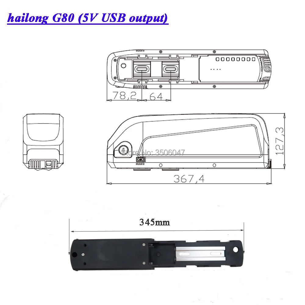 Литиевая батарея Hailong 48 В 52 в 15 Ач 20 21 40 А BMS 1000 Вт 1500 18650 ячеек мотор bafang BBS02 BBSHD с USB