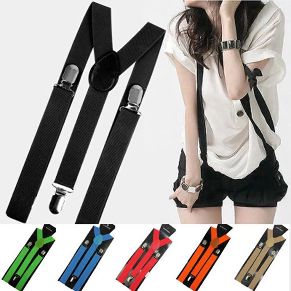 

Adjustable Braces Clips-on Suspenders Belt Unisex Elastic Y-Shape Braces Men's Women's Suspenders bretels подтяжки мужские