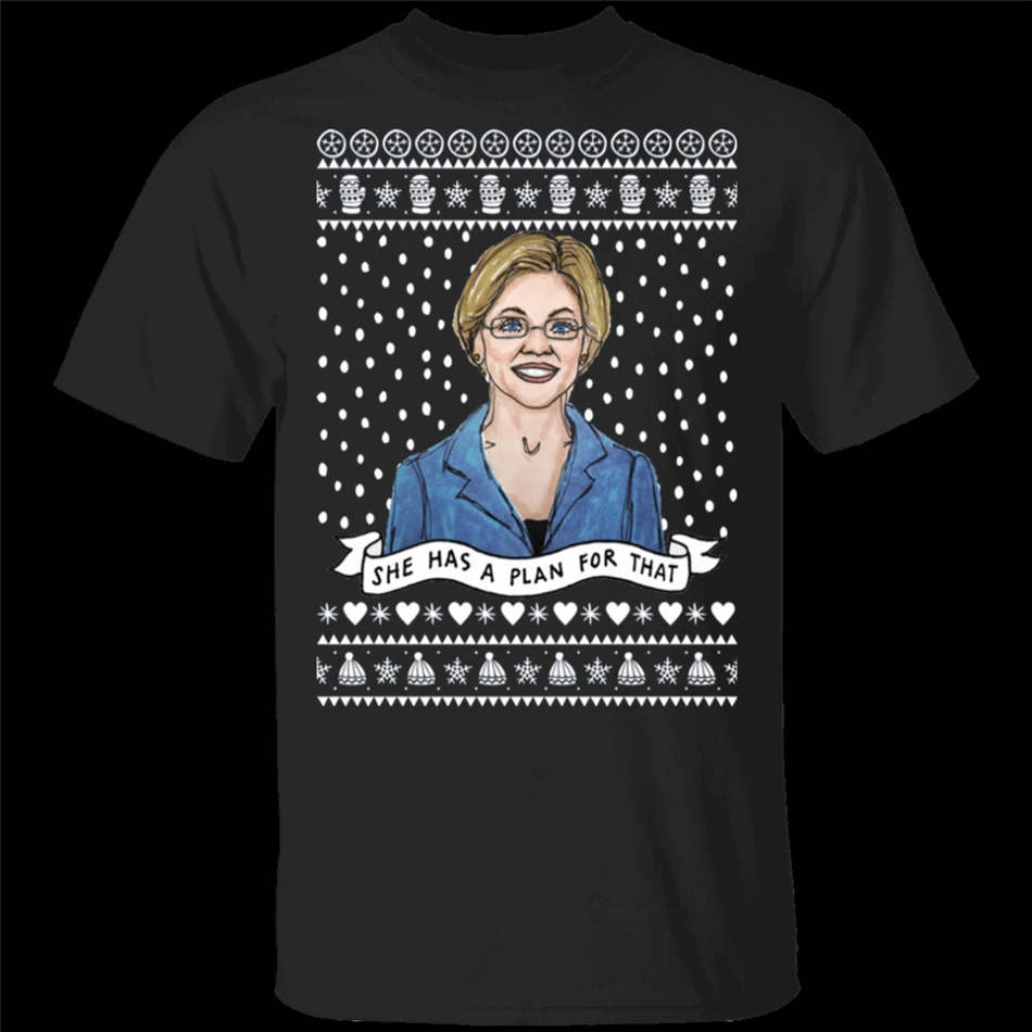 Elizabeth Warren/футболка Она имеет План на Рождество Бесплатная доставка Светильник