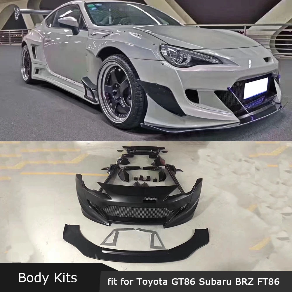 Набор из стекловолокна с широким корпусом для Toyota GT86 Subaru BRZ FT86 FRS передний бампер