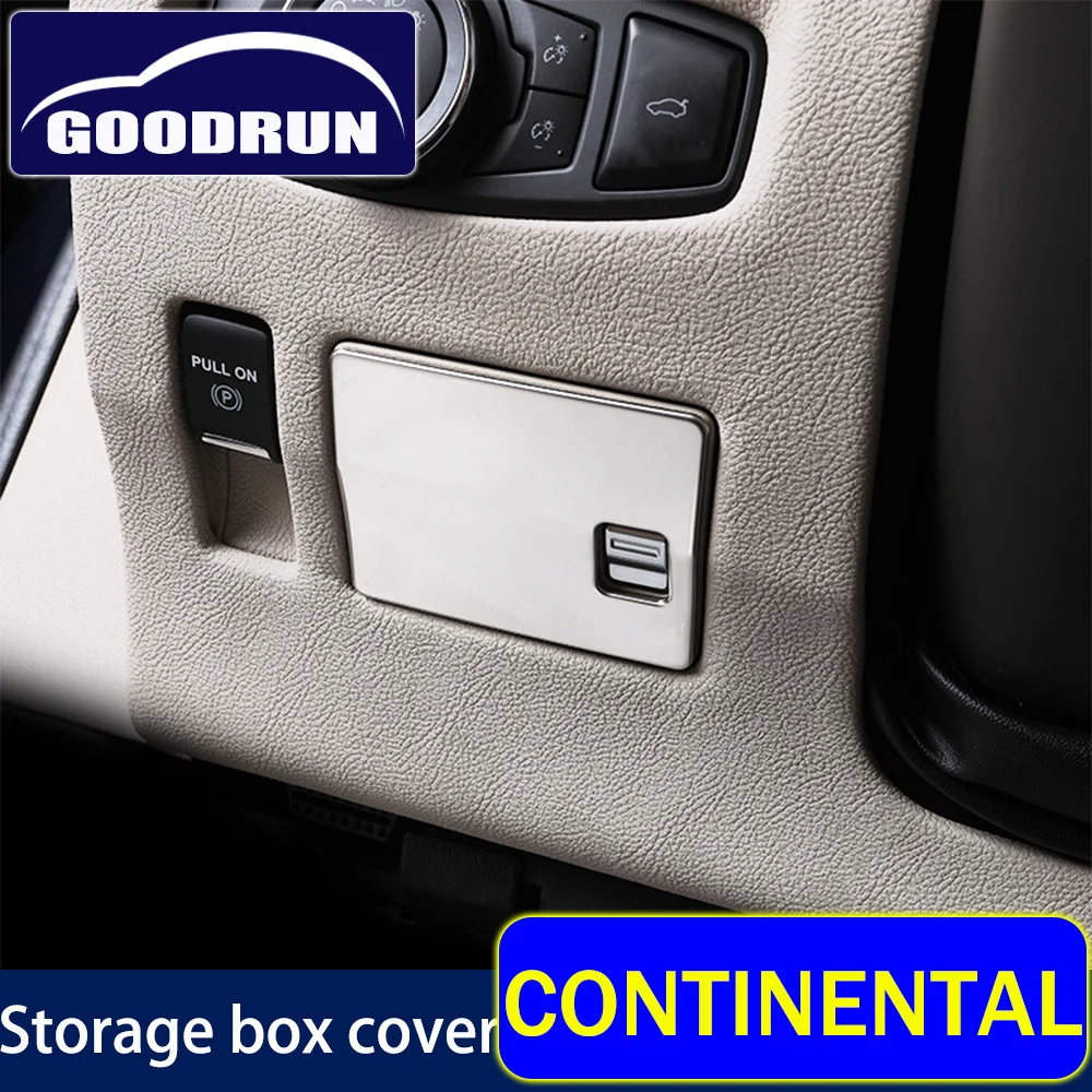 

For Lincoln CONTINENTAL Stainless Steel Interior Decoration Accessories Car Glove Storage Box Handle Cover Trim Sticker