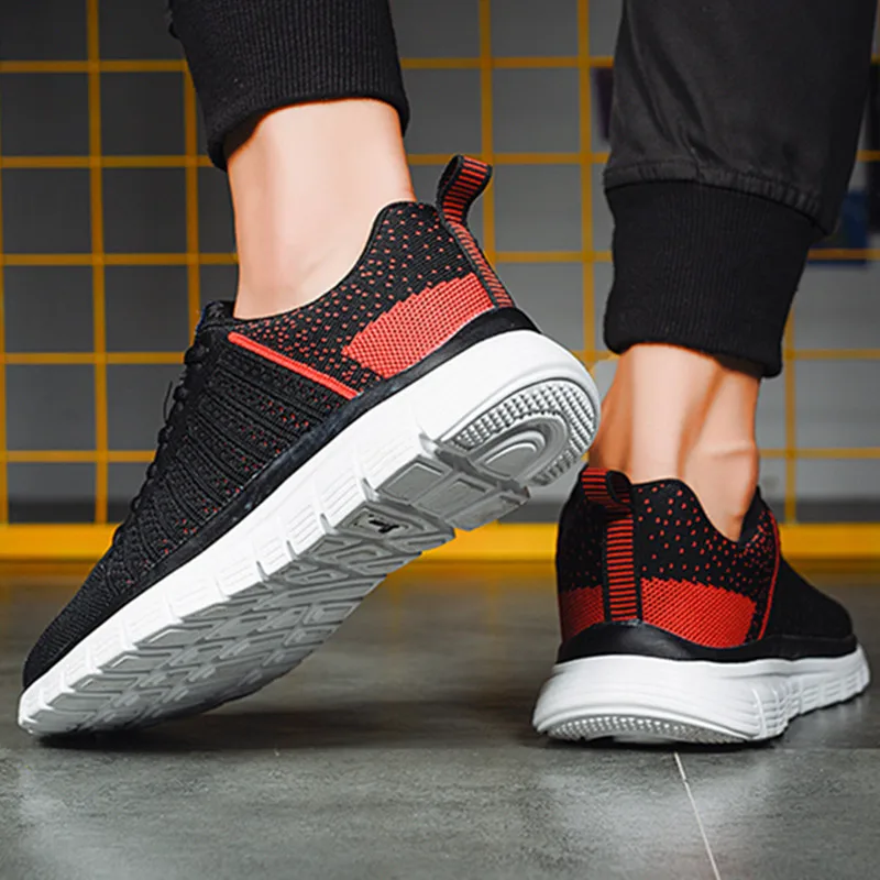 

Men Sports Shoes Mesh Breathable Lace Up Tenis Shoes Sneakers For Men Outdoor Running Footwear Non Slip Lightweight Sneaker Men